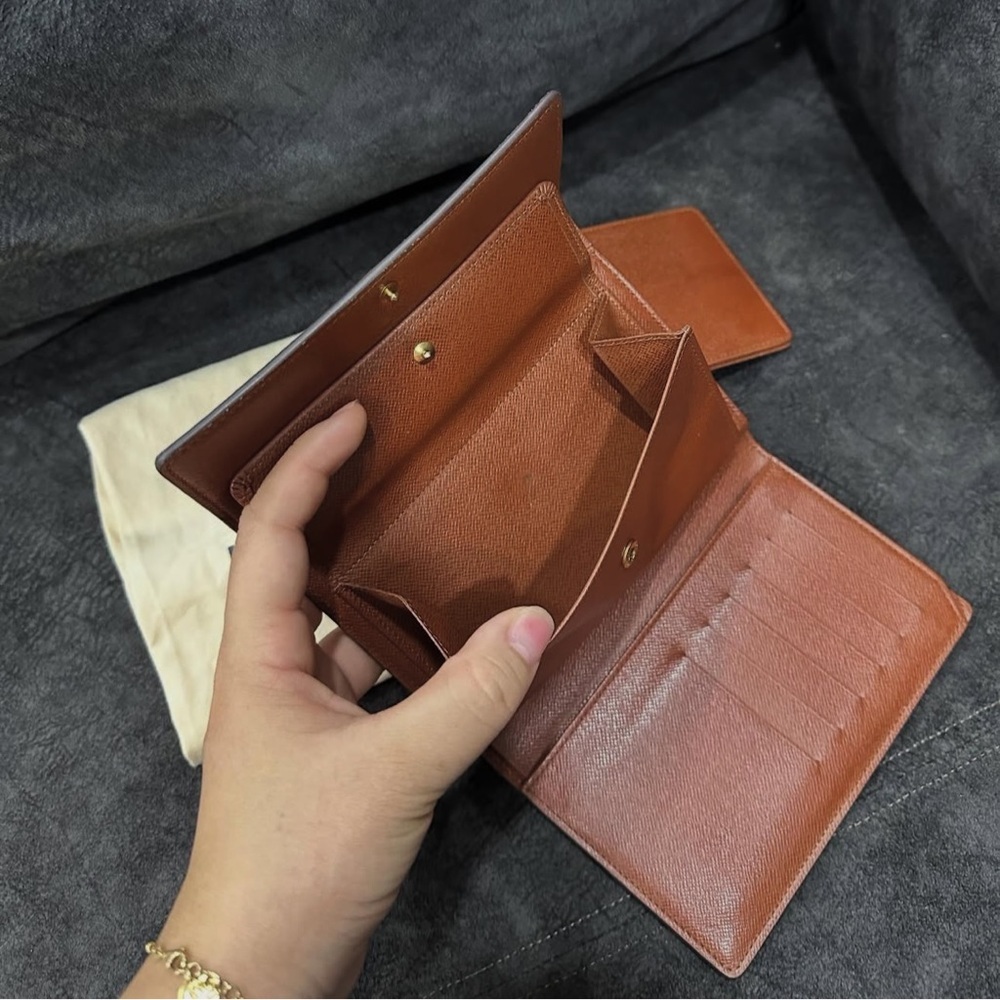 2 piece Louis Vuitton Monogram Trifold Wallet and Insert - Picture 11 of 13